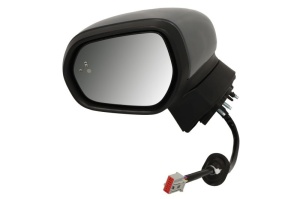 Oglinda stanga potrivit FORD FIESTA VII dupa 2017 - (electric, convex, cu încălzire, asistent pentru schimbarea benzii, acoperit sub acoperire, pliabil electric, cu indicator)