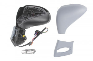 Oglinda stanga potrivit PEUGEOT 308 2007-2014 - electrica incalzita, crom, grunduita, pliabila electric - Img 2