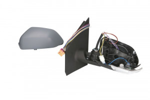 Oglinda stanga potrivit VW POLO 2005-2009 - electrica, asferic, incalzita, crom, grunduita, pliabila electric - Img 2