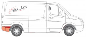 Panou lateral Dreapta potrivit MERCEDES SPRINTER 3,5-T (B906), SPRINTER 3-T (B906), SPRINTER 4,6-T (B906), SPRINTER 5-T (B906) pana in 2013 - (partea din spate) - Img 2