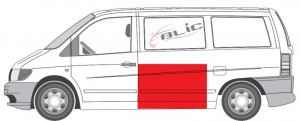 Panou lateral Stanga potrivit MERCEDES V (638/2), VITO (W638) pana in 2003 - (partea inferioara, inaltime 74cm) - Img 2