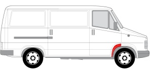 Panou reparatie aripa Dreapta potrivit CITROEN C25; FIAT DUCATO, SIENA; PEUGEOT J5 1981-1994 - Img 2