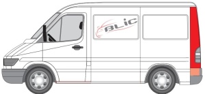 Panou reparatie Stanga Spate potrivit MERCEDES SPRINTER 901, 902, 903, 904, 905 1995-2006 - (post; mare) - Img 2