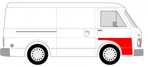 Panou reparatie usa Fata Dreapta potrivit VW LT 28-35 I, LT 40-55 I 1975-1996 - (strat, partea inferioara, la a doua linie) - Img 2