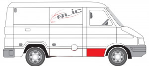 Panou reparatie usa Fata Dreapta (strat, partea inferioara) potrivit IVECO DAILY I, DAILY II 06.90-05.99 - Img 3