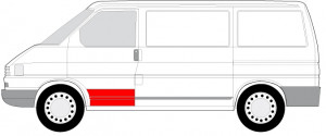 Panou reparatie usa Fata Stanga potrivit VW TRANSPORTER T4 1990-2003 - (strat, partea inferioara, la prima linie) - Img 2