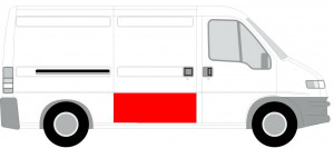 Panou reparatie usa Spate/usa culisanta potrivit CITROEN JUMPER I; FIAT DUCATO 1994-2006 - (strat, partea inferioara, model mediu / lung, pina la 1 nervura, inaltime 520mm, lungime 1400mm) - Img 2