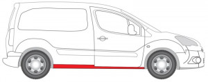 Prag auto Dreapta potrivit CITROEN BERLINGO, BERLINGO MULTISPACE, BERLINGO/MINIVAN; PEUGEOT PARTNER, PARTNER TEPEE, PARTNER/MINIVAN - Img 2