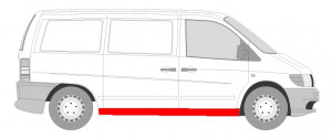 Prag auto Dreapta potrivit MERCEDES V (638/2), VITO (W638) 1996-2003 - (lungimea completa) - Img 3