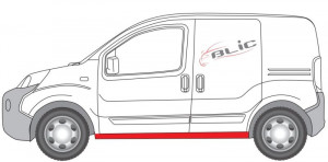 Prag auto Stanga (reparatie, partea inferioara, lungime 165cm) potrivit CITROEN NEMO, NEMO/MINIVAN; FIAT FIORINO/MINIVAN; PEUGEOT BIPPER, BIPPER TEPEE - Img 2