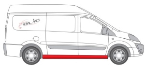 Prag reparatie dreapta potrivit CITROEN JUMPY II; FIAT SCUDO 270; PEUGEOT EXPERT 2006-2016 - (usa glisanta) - Img 2