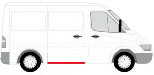 Prag usa potrivit MERCEDES SPRINTER; VW LT 1995-2006 - culisanta dreapta - Img 2