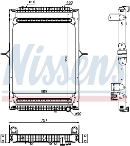 Radiator motor (cu rama) potrivit RVI KERAX, PREMIUM 2 DXi11/DXi13 10.05- - Img 3