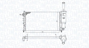 Radiator motor potrivit FIAT PUNTO, PUNTO/HATCHBACK 1.2/1.2CNG - Img 2