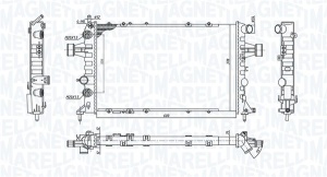 Radiator motor potrivit OPEL ASTRA G, ASTRA G/KOMBI, ZAFIRA A 1.6-2.2D - Img 1