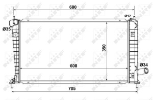 Radiator motor potrivit SAAB 9-5 2.0/2.3/2.3ALK - Img 3