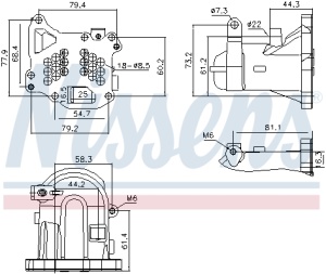 Radiator recirculare gaze esapament potrivit DS DS 3; VOLVO C30, S40 II, S60 II, S80 II, V40, V50, V60 I, V70 III; CITROEN BERLINGO, BERLINGO MULTISPACE, BERLINGO/MINIVAN, C3 II, C3 II/HATCHBACK 1.4D-2.0D 08.05- - Img 3