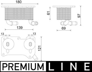 Radiator ulei potrivit VOLVO S60 III, V60 II, V90 II, XC40, XC60 II 2.0H 09.19- - Img 3