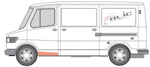 Scara cabina Stanga potrivita MERCEDES T1 / T2 601, 602 1977-1996 (scurt, complet) - Img 2