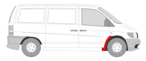 Segment aripa Dreapta potrivit MERCEDES V (638/2), VITO (W638) 1997-2003 - (partea din spate) - Img 2