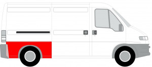 Segment aripa Spate Dreapta potrivit CITROEN JUMPER I; FIAT DUCATO; PEUGEOT BOXER 1994-2006 - (partea inferioara, model mediu / lung) - Img 2