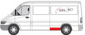 Segment aripa Spate Stanga (inainte roata, inaltime 15cm, model mediu) potrivit MERCEDES SPRINTER 2-T (B901, B902), SPRINTER 3-T (B903), SPRINTER 4-T (B904) -05.06 - Img 2