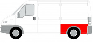 Segment aripa Spate Stanga potrivit CITROEN JUMPER I; FIAT DUCATO; PEUGEOT BOXER 1994-2006 - (partea inferioara, model mediu / lung) - Img 2