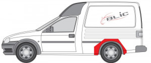 Segment aripa Spate Stanga potrivit OPEL COMBO/MINIVAN pana in 2000 - Img 2