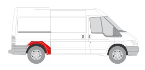 Segment reparatie aripa spate dreapta medium/varianta lunga FORD TRANSIT dupa 2000 Resigilat - Img 4