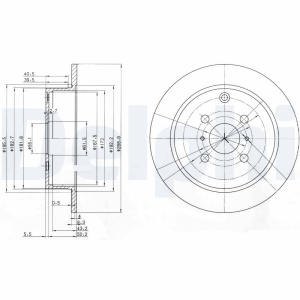 Set discuri frana (2 buc.) Spate compatibil Dreapta/Stanga potrivit TOYOTA COROLLA, COROLLA VERSO, HIGHLANDER, IST, PRIUS, VIOS / SOLUNA VIOS, YARIS, YARIS VERSO 1.0-3.5 04.99- - Img 2