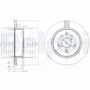 Set discuri frana (2 buc.) Spate Dreapta/Stanga potrivit LEXUS GS, IS C, IS II, IS III, RC; TOYOTA CROWN, MARK X I, MARK X II 2.0-4.6 09.03- - Img 3