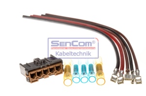 Set reparatie cabluri faruri (195mm, numar pini: 2, cu dop; manson termocontractabil) potrivit IVECO DAILY III, DAILY IV, DAILY V; MERCEDES A (W169), B SPORTS TOURER (W245) 0.7-Electric 07.91- - Img 3
