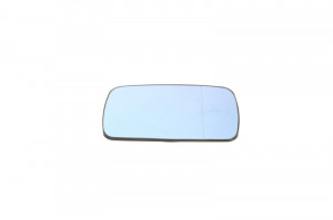 Sticla oglinda stanga potrivit BMW Seria 3, 5 1987-2006 - asferic, albastra