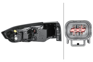 Stop spate Dreapta (LED/W16W) potrivit LAND ROVER RANGE ROVER EVOQUE 06.11-12.19 - Img 4