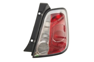 Stop spate Dreapta (P21W/R10W, culoare semnalizator alb, culoare sticla rosu, cadru negru) potrivit FIAT 500 dupa 2007