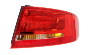 Stop spate dreapta potrivit Audi A4 B8 Sedan 2011-2016 - exterior, P21W, culoare semnalizator alb, culoare sticla rosu, bec