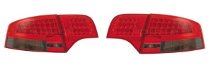 Stop spate stanga/dreapta (LED, culoare sticla: rosu, culoare indicator: fumuriu, set) potrivit AUDI A4 B7 11.04-03.09 - Img 3