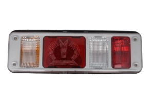 Stop spate stanga (LED/P21W, 24V, cu intermitent, cu lumina de ceata, lumina de marșarier, cu lumina stop, lumini parcare, reflector triunghiular) potrivit KRONE - Img 1