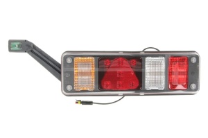 Stop spate stanga (LED/P21W, 24V, cu intermitent, cu lumina de ceata, lumina de marșarier, cu lumina stop, lumini parcare, reflector triunghiular, lumina laterala, conector: 4x SuperSeal 2PIN/AMP DIN 7PIN Bayonet) - Img 1