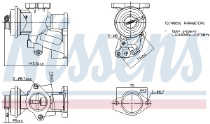 Supapa EGR potrivit OPEL ASTRA G, ASTRA G/KOMBI, COMBO TOUR, COMBO/MINIVAN, CORSA C, CORSA C/HATCHBACK 1.7D 02.98- - Img 3