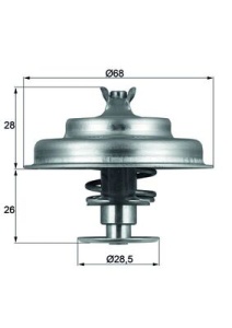 Termostat lichid racire (80°C) potrivit VOLVO 440, 460; CITROEN BX, C15, C15/MINIVAN, JUMPER I, VISA, XANTIA, XM; FORD GRANADA, GRANADA II, SCORPIO I, SIERRA, SIERRA I 1.5D-3.0 11.77-12.04 - Img 1