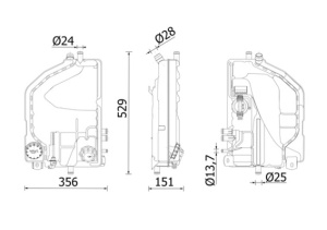 Vas expansiune lichid racire (cu senzor de nivel) potrivit MERCEDES ATEGO, ATEGO 2 01.98- - Img 3