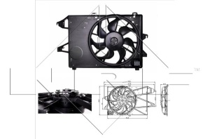 Ventilator radiator (cu carcasa) potrivit FORD MONDEO III 1.8/2.0 10.00-03.07 - Img 3