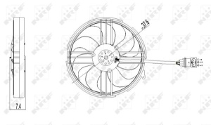 Ventilator radiator potrivit SEAT AROSA; VW LUPO I, POLO 1.4D/1.6 01.99-07.05 - Img 2