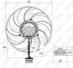 Ventilator radiator potrivit SEAT CORDOBA, IBIZA III; SKODA FABIA I, FABIA I PRAKTIK; VW FOX, POLO, POLO IV 1.2-1.9D 08.99-04.12 - Img 4