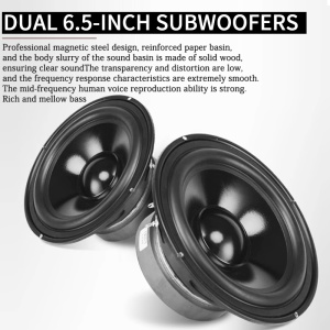 Boxă frontală turn de înaltă calitate, nivel 2.0, cu trei frecvențe, pasivă, HiFi, tip podea, stereo, din lemn KL-6 Colbystar - Img 3