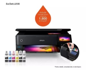 Multifunctional InkJet color EPSON L8180, A3+, Duplex, USB, LAN, Wi-Fi, negru