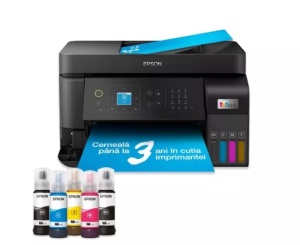 Multifunctional Inkjet EPSON EcoTank L5590, Color, A4, USB/LAN/Wi-Fi, Negru