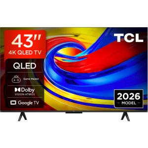 Televizor LED TCL Smart TV QLED 43P7L Seria P7L 108cm negru 4K UHD HDR