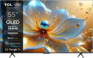 Televizor QLED TCL Smart 55T8C Seria T8C 55 inch Ultra HD 4K Black